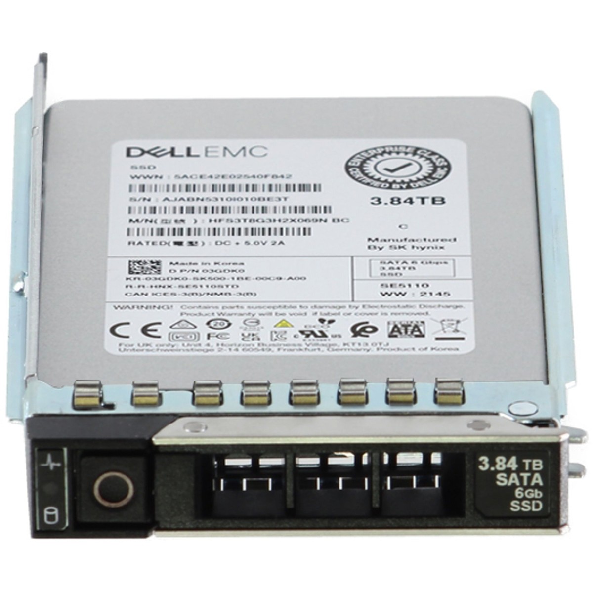 Dell 3.84TB 6Gbps SATA RI TLC 7mm 2.5 SSD SE5110