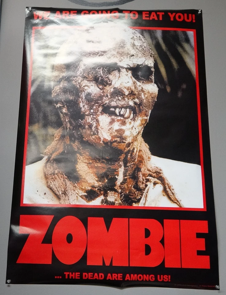 Zombie ...the Dead are Among US! Lucio Fulci 1979 Poster 24in x 36in NOT FRAMED - Image 2 of 2