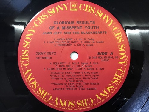 JOAN JETT UND DIE SCHWARZHERZEN GLORREICHE ERGEBNISSE EINER VERAUSGABTEN JUGEND Japan LP... - Bild 2 von 2
