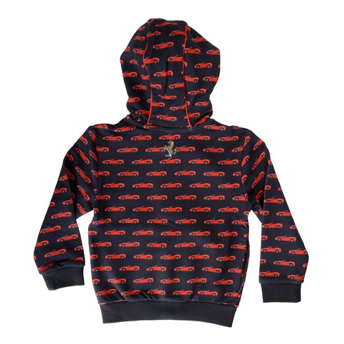 Scuderia Ferrari Kid "Pittoriale" Hooded Full Zip Hoodie Track Jacket Sweater - Picture 2 of 4