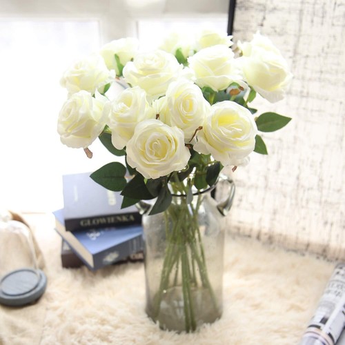 Premium Artificial Flowers Real Looking Pu Silk Rose Fake Flowers Home decora... - Picture 2 of 6