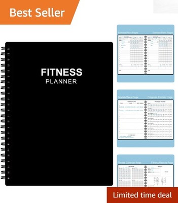 Spiral-Bound A5 Workout Planner - Effortless Fitness Tracking & Accountability