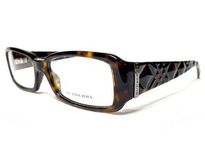Women's Burberry Eyeglasses Frames BE2008 3002 Dark Havana Rectangle 52/16 NEW