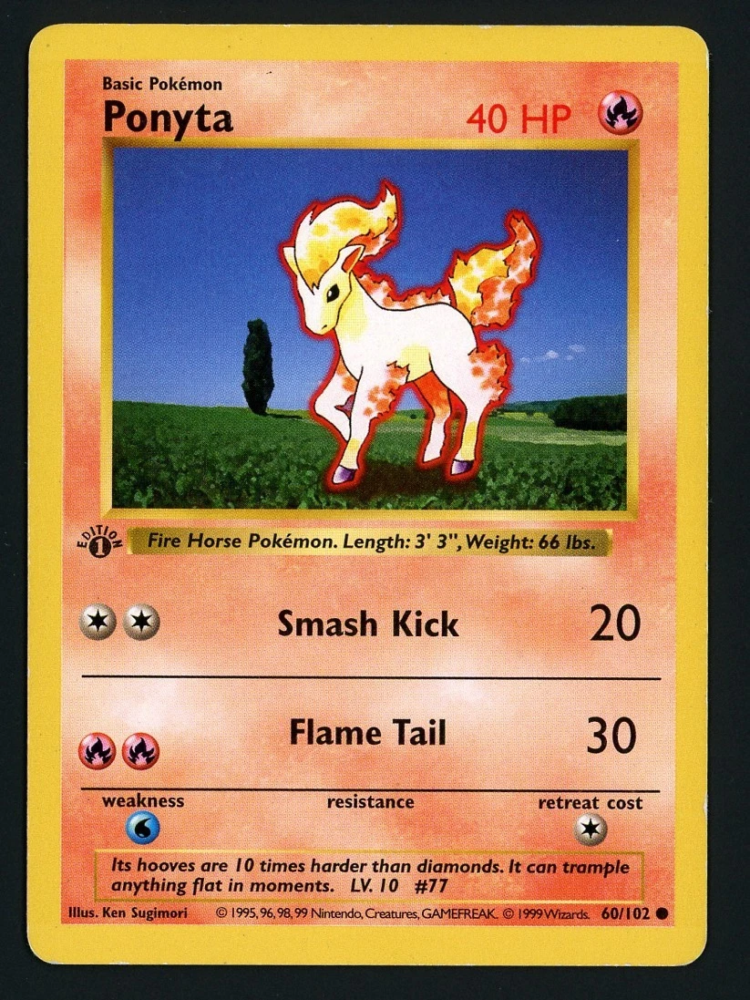 Pokémon TCG Common Base Set Collectible Individual Card Games in