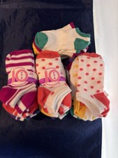 LOT of 36 PAIRS New Girls Medium No-Show Ankle Socks Colorful Assorted Bulk