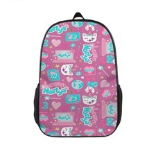 Like Nastya Theme 17'' Large Backpack Adjustable Padded Shoulder Straps Bag