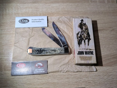 CASE XX #10705 JOHN WAYNE NATURAL BONE SMOOTH COLOR WASH TRAPPER 6254 SS