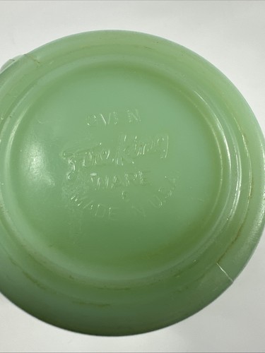 Vintage Fire King Oven Ware Jadeite Restaurant D Handle Coffee Mug - Picture 7 of 8