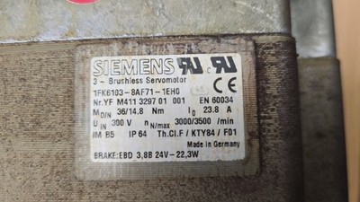 Siemens 3-Brushless Servomotor 1FK6013-8AF71-1EH0