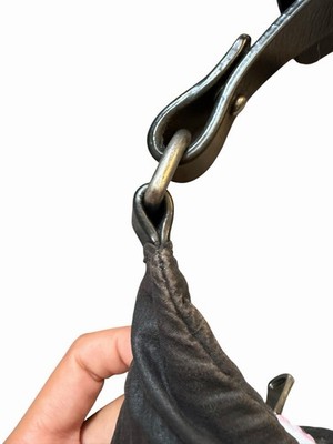 D&G by Dolce & Gabbana Black Nylon & Leather Shoulder Bag