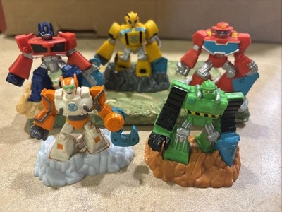 Transformers Rescue Bots BUMBLEBEE PRIME Etc Figure Beam Box Game Pack Lot of 5