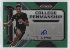 2023-24 Panini Prizm Draft Picks College Penmanship Green KJ Evans Auto 0it8