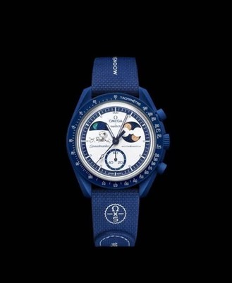 時計 Swatch x OMEGA x Snoopy BIOCERAMIC Navy Swatch x Omega X Snoopy Bioceramic Gold Navy Watch New | eBay