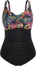 Hanna Nikole Women Plus Size One Piece Swimsuits Tummy Control Bathing Suit 14W