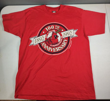 Vintage 1992 St Louis Cardinals 100th Anniversary Red Single Stitch Shirt XL