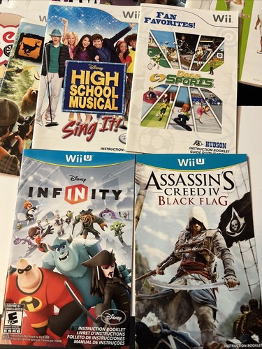 40 Wii/Wii U Video Game Manuals - Sonic - Mario - Disney - Just Dance + More - Picture 7 of 11