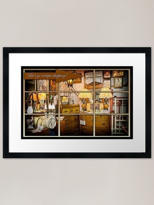 Let's go antiquity shopping! Gerahmt A Gerahmtes Wandbild Poster Leinwanddruck Bild
