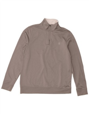 Izod Herren Reißverschluss Ausschnitt Sweatshirt Pullover Small Grau Polyester RN08