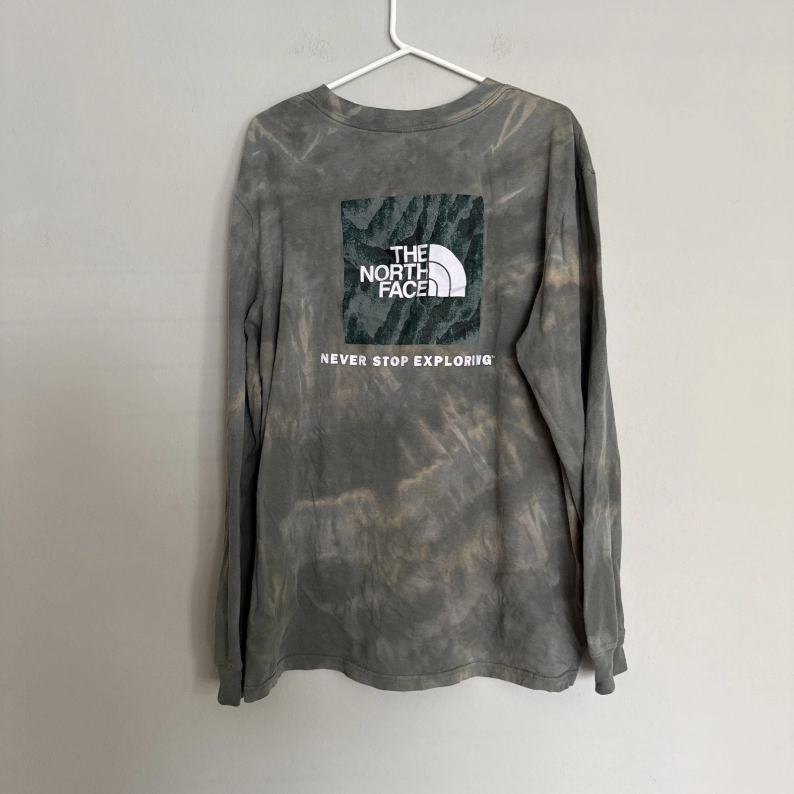 The North Face Men WANDER Long Sleeve Shirt Xxl Hand Made Tie Dye 1 Of A Kind