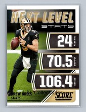 2021 Score #NL7 Drew Brees Next Level Stats Gold