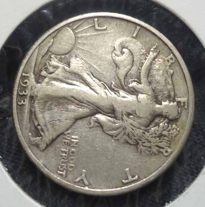 Nearly XF 1933 S San Francisco Walking liberty 50C half dollar