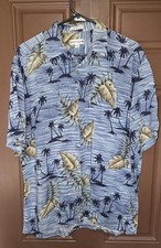 Pierre Cardin 100 Rayon Made in Korea Large Size Hawaiian Men s Shirt S/S