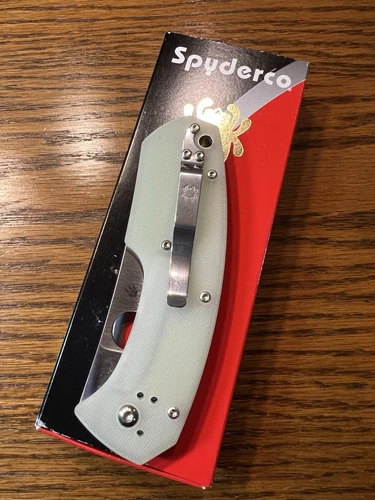 Spyderco Anso Design Rock Lobster knife With Jade Scales