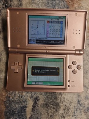 Nintendo DS Lite Metallic Rose Pink No Charger Works with Issues READ