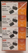 Staples Medium Binder Clips Bulk PK Blk 1 1/4" Size with 5/8" Capacity 144/PK