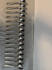 Reed & Barton Whitley Stainless Teaspoons Beaded Handle Fan Qty. 15