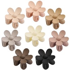 8 PCS Flower Hair Clips Women Big Large Daisy Matte Strong Hold Jaw Thick