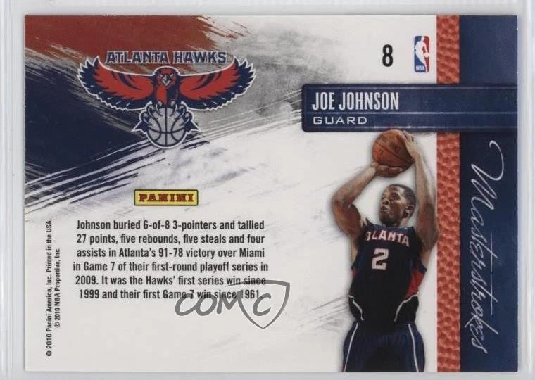 2009-10 Panini Studio Masterstrokes Joe Johnson #8 - Image 2 of 2