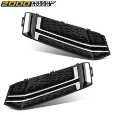 Fit For 16-18 AUDI A4 B9 S-LINE Chrome Front Fog Light Cover Bumper Grille Bezel