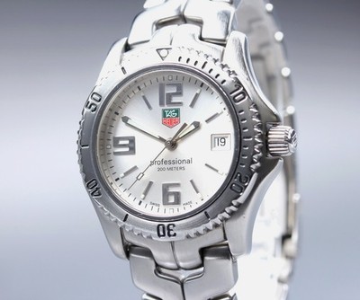 *Near MINT* TAG Heuer Link WT1212 Silver Dial Date 36mm Men's Quartz Watch JAPAN