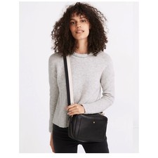 Madewell Fulton Pullover Gray Mockneck Wool Blend Boxy Fit Knit Sweater Small Madewell Fulton Pullover Gray Mockneck Wool Blend Boxy Fit Knit Sweater Small