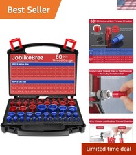 Compact Thread Gauge Set: 60pcs Standard and Metric for Fast Size Identification