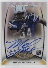 2012 Topps Platinum Rookie Black Refractor /150 Melvin Ingram III #133 Auto 7v7