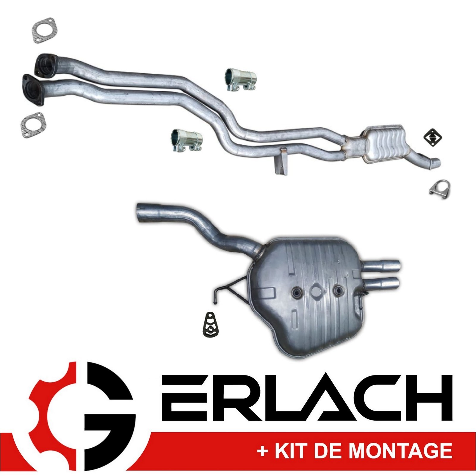 Silencieux d'échappement pour BMW E60 Série 5 520i 525i 530i en acier inoxydable