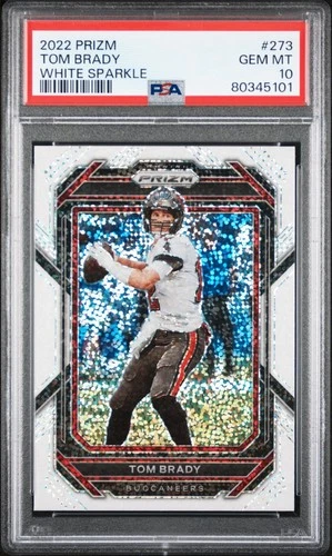 TOM BRADY 2022 PRIZM WHITE SPARKLE PSA 10 #273 SSP BUCCANEERS