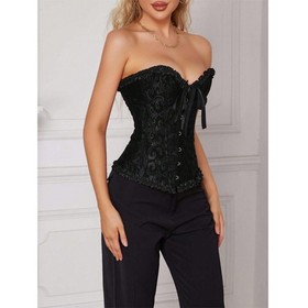 Size 6-24 Women Overbust Boned White Corset Top Burlesque Basque Push Up Costume