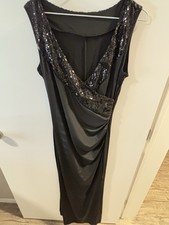 Queens Black Sequin Cocktail Dress Size S Sleeveless Evening Party Dress #65