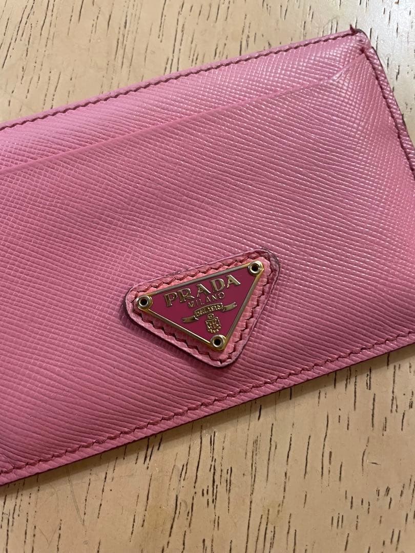 Prada Pink Card Case Leather -Like with Minor Wear thumbnail 10