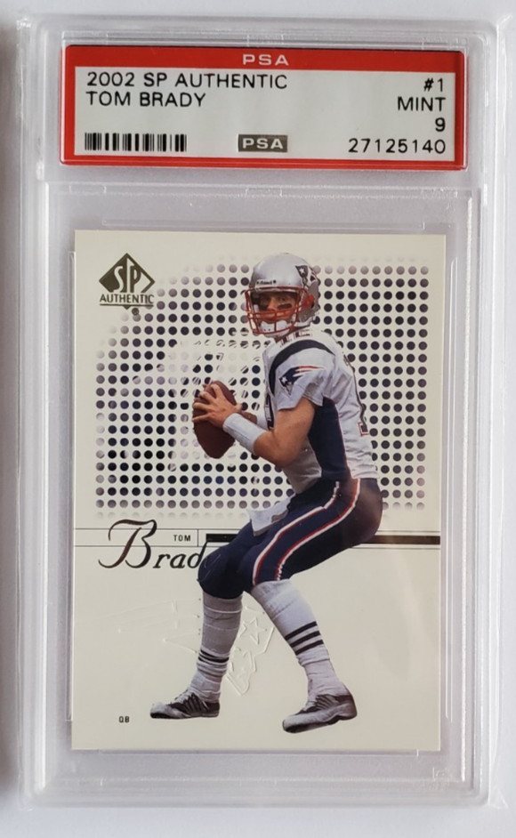 TOM BRADY 2002 SP Authentic #1 PSA 9 MINT