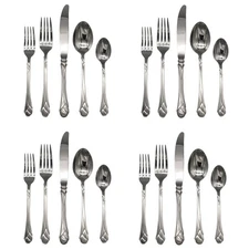 Mikasa Sweet Pea 18/8 Stainless Steel 20pc. Flatware Set (Service for Four)