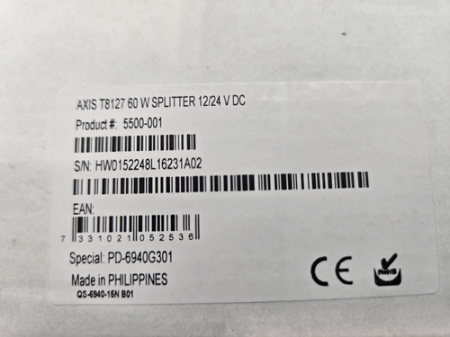 Axis 5500-001 T8127 60 W Splitter 12/24V DC FAST FREE SHIPPING b - Afbeelding 9 van 9