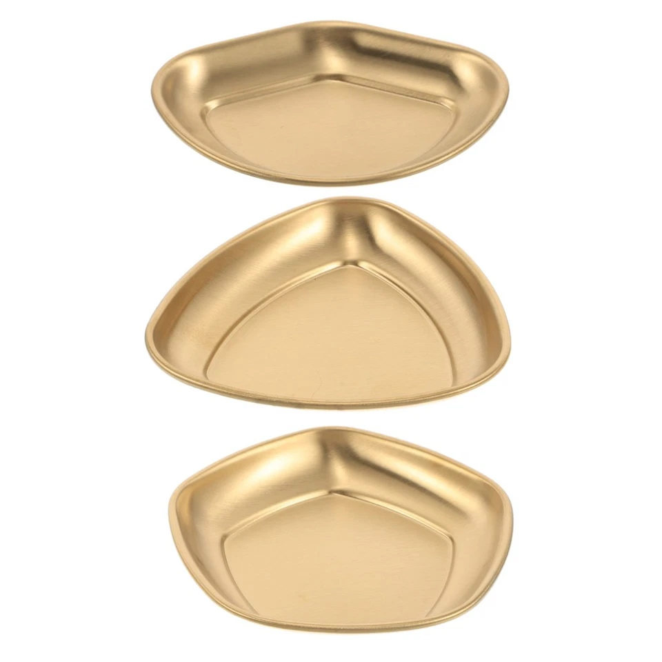  3 Stück Sojasaucen-Schalen aus Edelstahl, Saucen-Dip-Schalen, Gewürzgerichte,