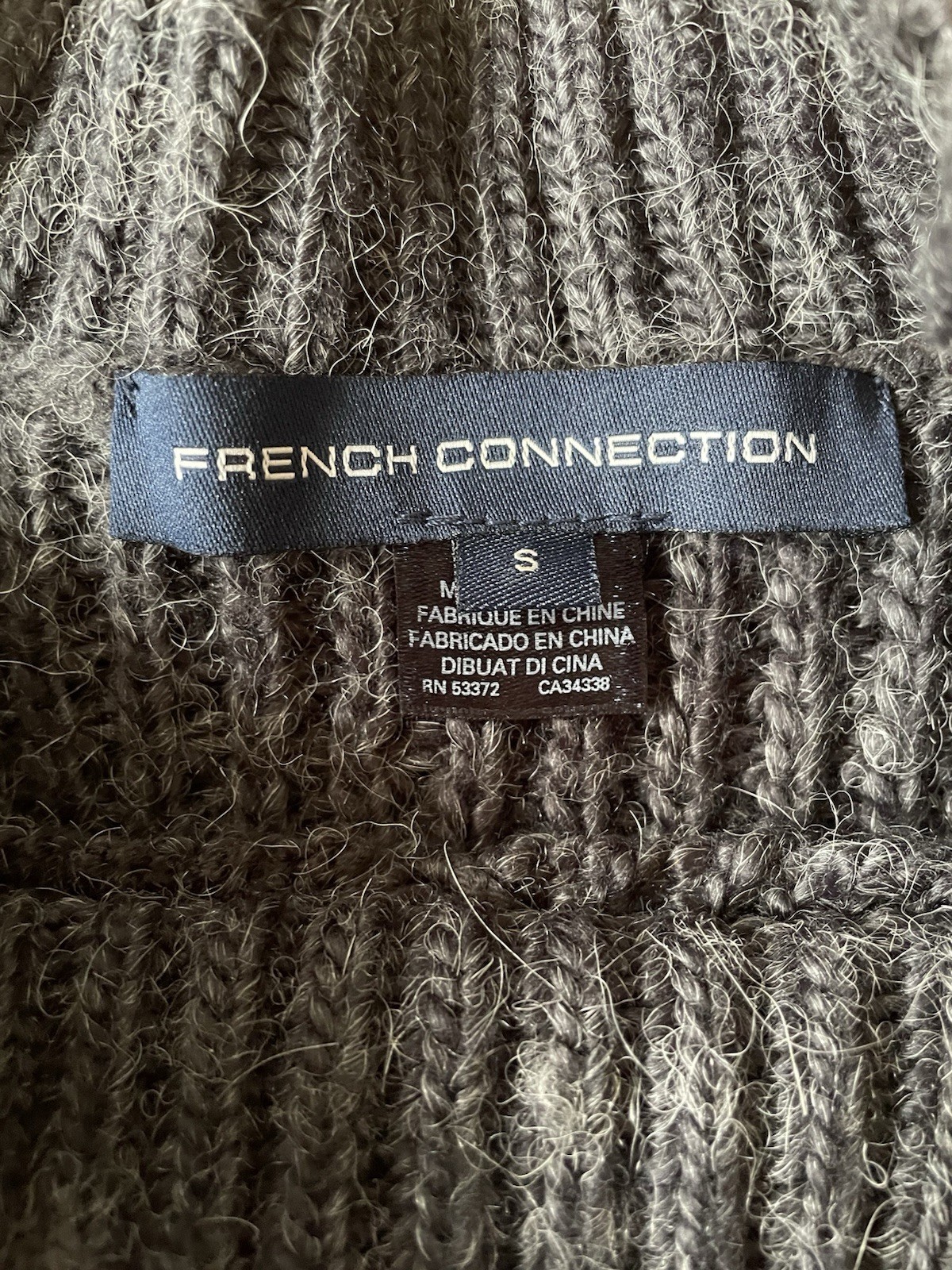 French Connection Alpaca Blend Pullover Cape Ponc… - image 5