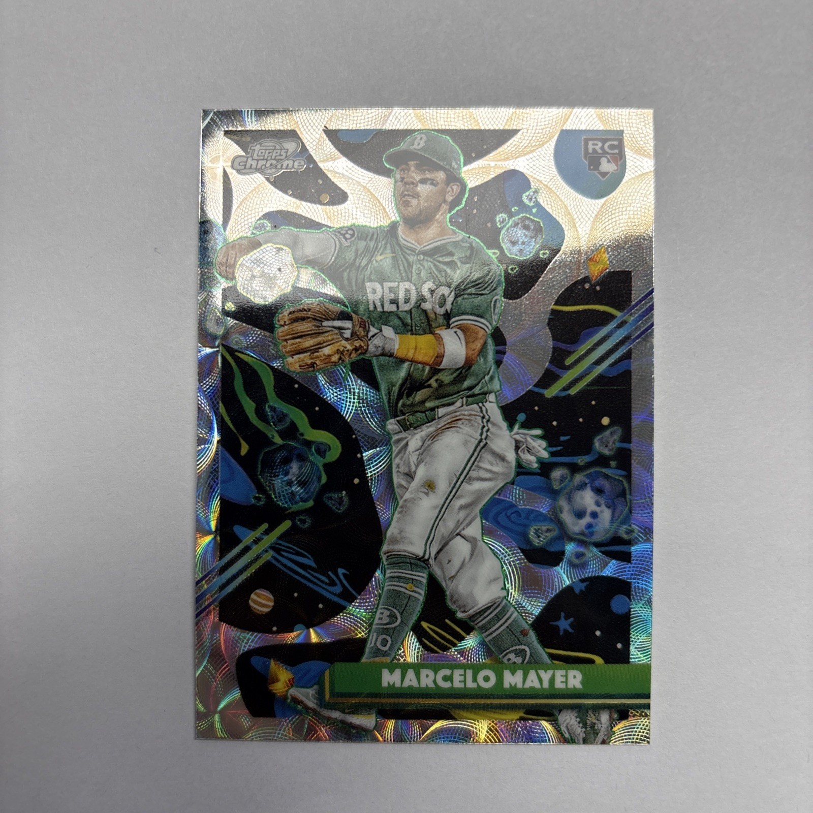2025 Topps Chrome Cosmic Marcelo Mayer Nucleus Refractor #91 Red Sox