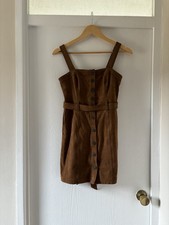 abercrombie and fitch Faux Suede Brown  Mini Dress