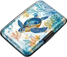 Mini Credit Card Holder for Women or Men,Rfid Blocking Slim Hard Card Case ID Ca